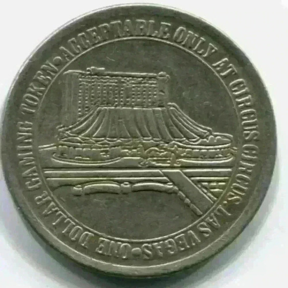 1981 One Dollar Las Vegas Circus Circus Gaming Token - Picture 3 of 5
